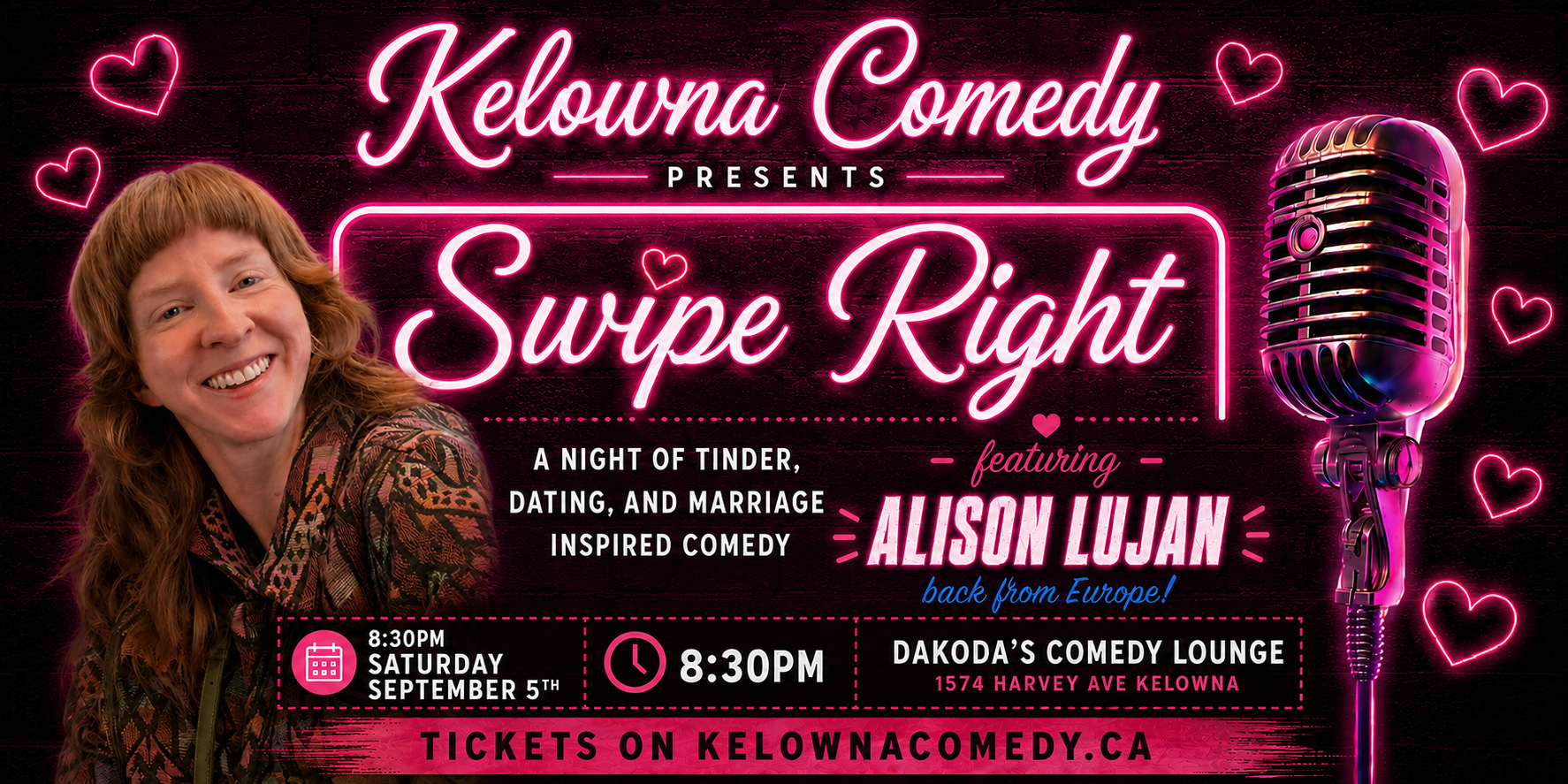SwipeRight830pmSaturdaySeptember5thshowpass