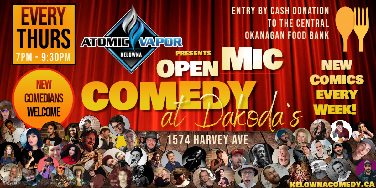 AtomicVaporpresentsOpenMicComedy7pmThursdaysShowpass