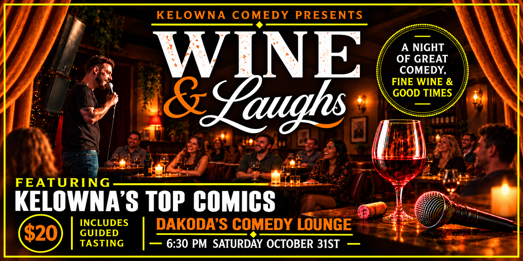 Wine&Laughs630pmSaturdayOctober31stshowpass